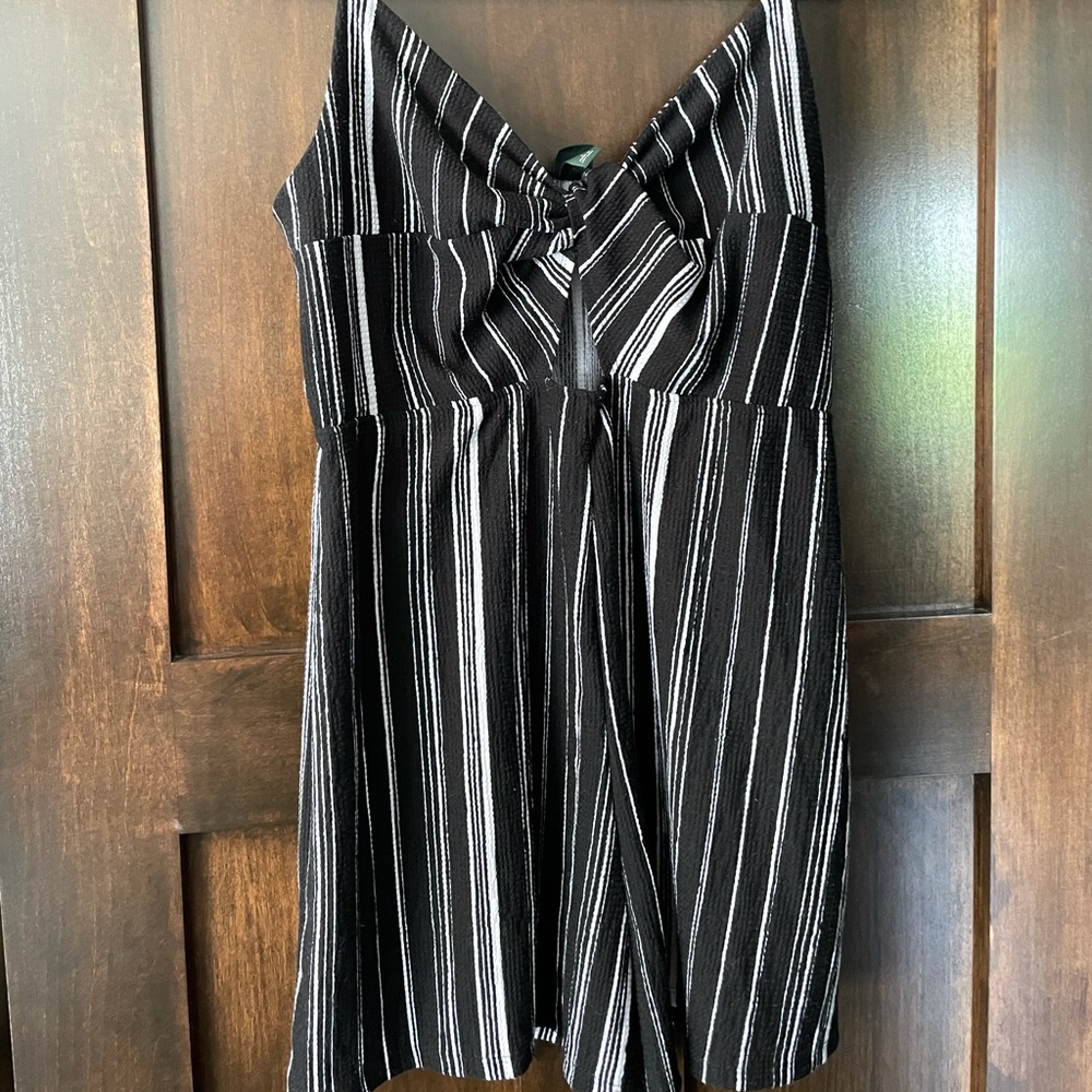 Wild Fable Black and White Stripped Romper